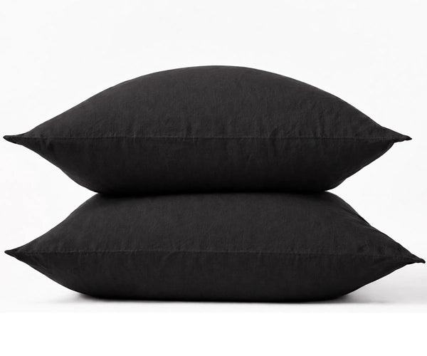 Stonewashed 100% Linen Pillowcases - Set of 2