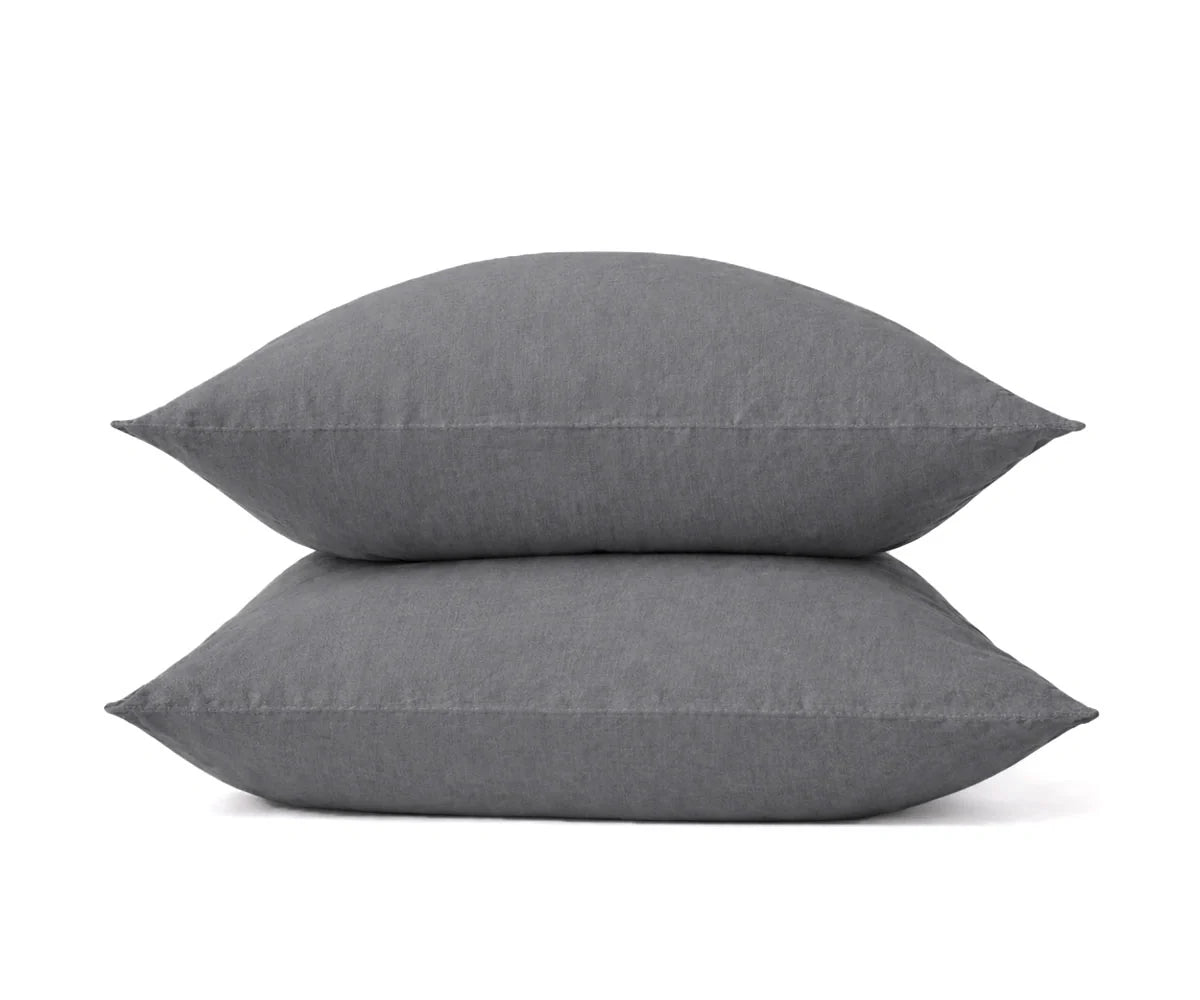 Stonewashed 100% Linen Pillowcases - Set of 2