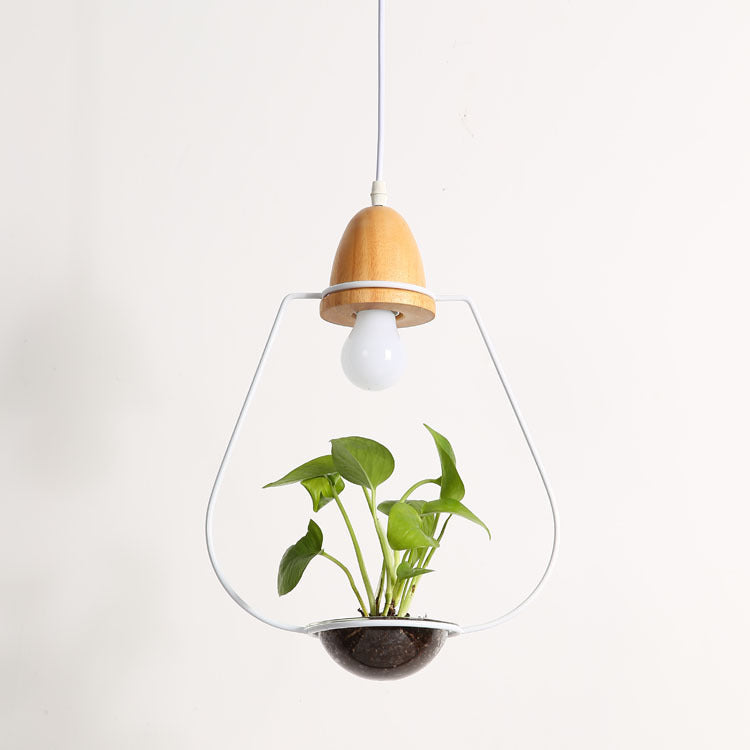 Glass Plant Pendant Light