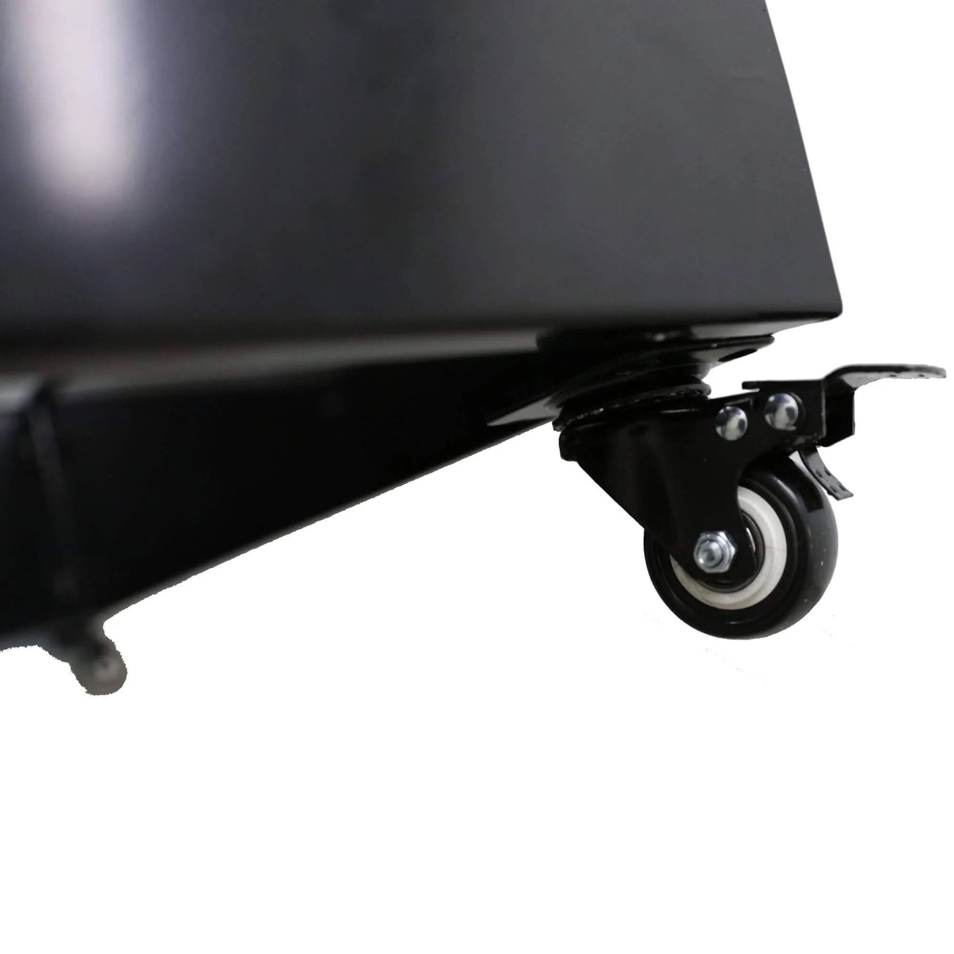 Black Metal Planter Medium with Wheels – For Artificial Hedges