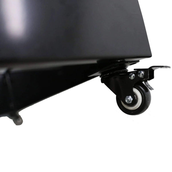Black Metal Planter Medium with Wheels – For Artificial Hedges