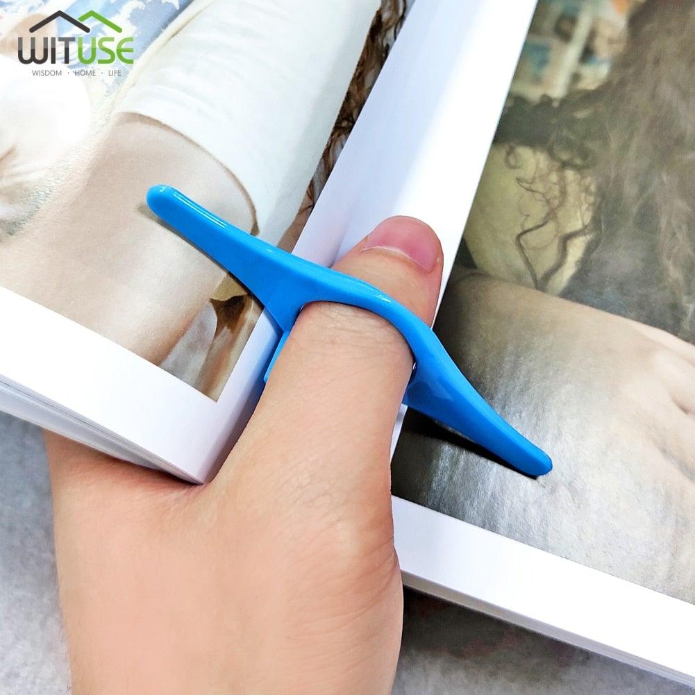 Plastic Book Page Holder Thumb Bookmark Reading Accessories Gifts For Readers Book Lovers Bookworm Librarian Literary Blue Multifunction Plastic Thumb Book Page Holder Book Marker Bookmark Superior Quality And Creative Convenient