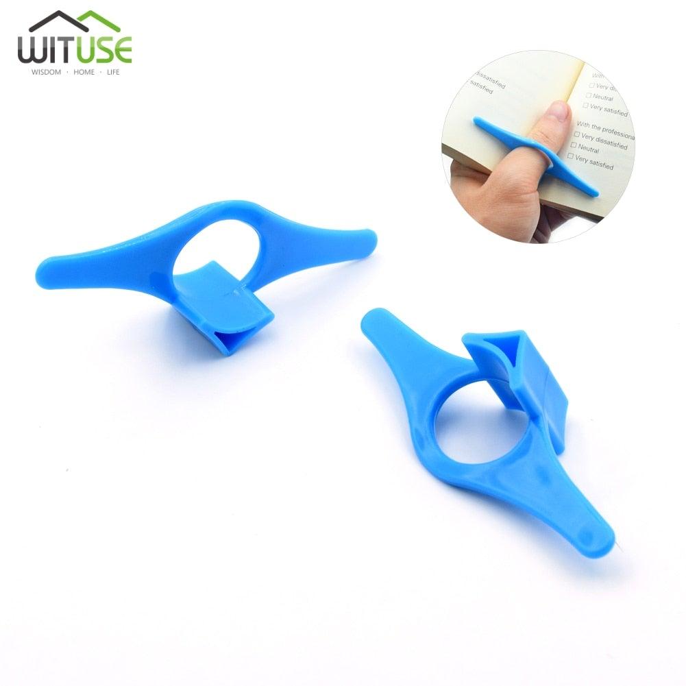 Plastic Book Page Holder Thumb Bookmark Reading Accessories Gifts For Readers Book Lovers Bookworm Librarian Literary Blue Multifunction Plastic Thumb Book Page Holder Book Marker Bookmark Superior Quality And Creative Convenient