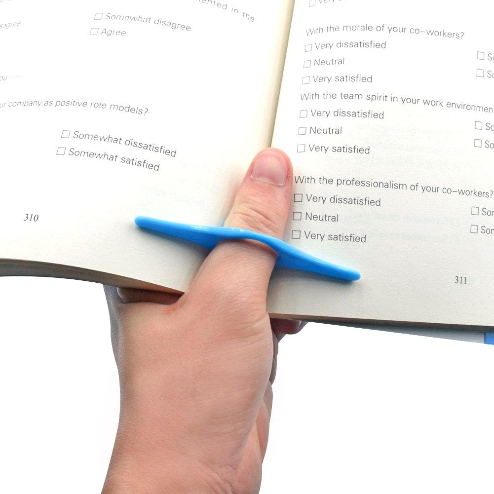 Plastic Book Page Holder Thumb Bookmark Reading Accessories Gifts For Readers Book Lovers Bookworm Librarian Literary Blue Multifunction Plastic Thumb Book Page Holder Book Marker Bookmark Superior Quality And Creative Convenient