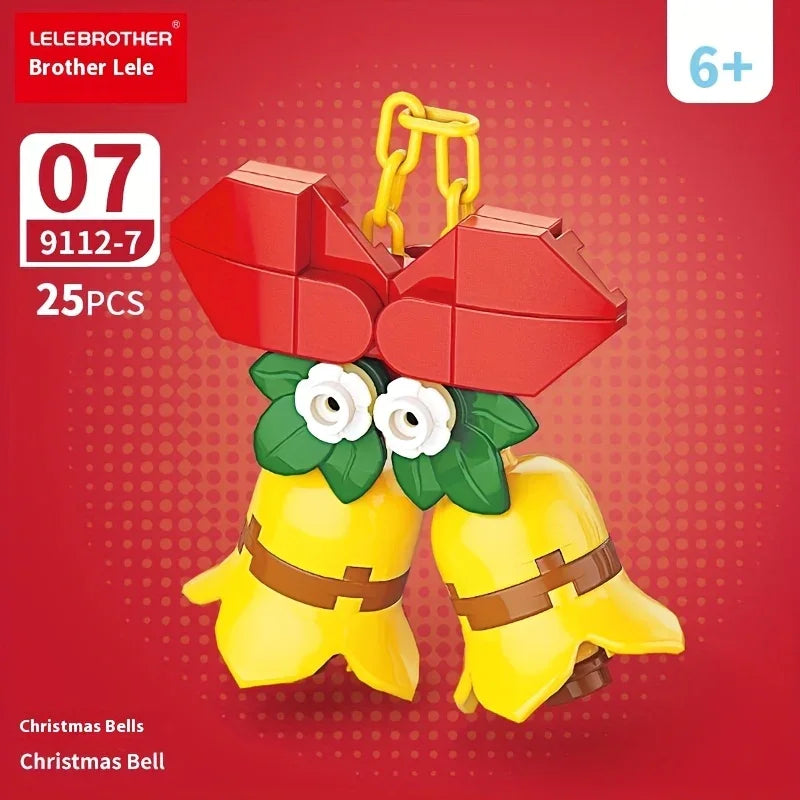 Plastic Christmas Building Blocks Set, 10-in-1 Mini Models with 352pcs