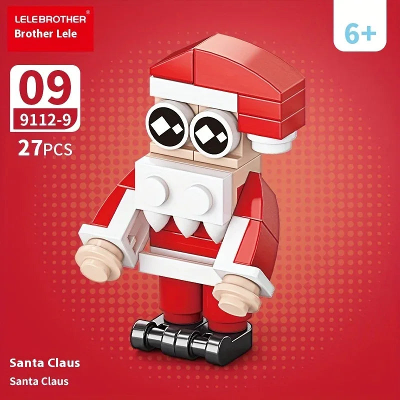Plastic Christmas Building Blocks Set, 10-in-1 Mini Models with 352pcs