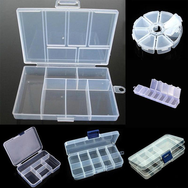Plastic Jewelry Boxes Plastic Tool Box Adjustable Craft Organizer Storage Beads Bracelet Jewelry Boxes Portable 10 Compartments Clear Plastic Storage Box Jewelry Organizer Container
