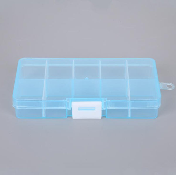 Plastic Jewelry Boxes Plastic Tool Box Adjustable Craft Organizer Storage Beads Bracelet Jewelry Boxes Portable 10 Compartments Clear Plastic Storage Box Jewelry Organizer Container