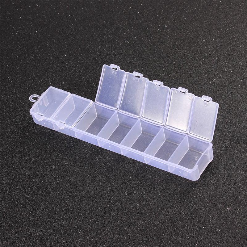 Plastic Jewelry Boxes Plastic Tool Box Adjustable Craft Organizer Storage Beads Bracelet Jewelry Boxes Portable 10 Compartments Clear Plastic Storage Box Jewelry Organizer Container