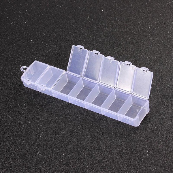 Plastic Jewelry Boxes Plastic Tool Box Adjustable Craft Organizer Storage Beads Bracelet Jewelry Boxes Portable 10 Compartments Clear Plastic Storage Box Jewelry Organizer Container