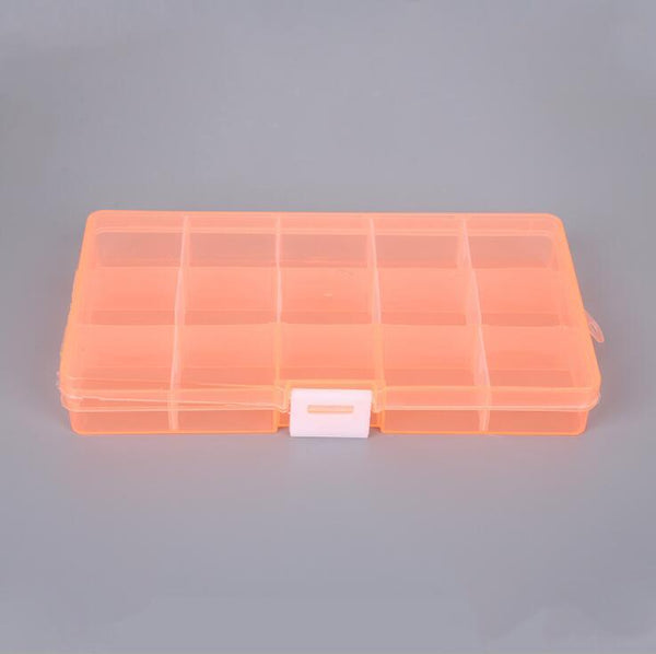 Plastic Jewelry Boxes Plastic Tool Box Adjustable Craft Organizer Storage Beads Bracelet Jewelry Boxes Portable 10 Compartments Clear Plastic Storage Box Jewelry Organizer Container