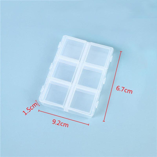 Plastic Storage Boxes Slots Adjustable Packaging Transparent Tool Case Craft Organizer Box Jewelry Accessories Rectangle Plastic Jewelry Box with Movable Dividers Earring Storage Containers