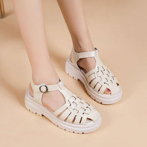 Platform Women's Sandals Summer Fashion Women Beach Classic Sandal Comfortable Beach  Pool Platforms Sandals With Buckle Open Toe Ankle Strap Thick-Soled Casual Women's Shoes