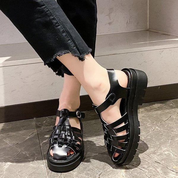 Platform Women's Sandals Summer Fashion Women Beach Classic Sandal Comfortable Beach  Pool Platforms Sandals With Buckle Open Toe Ankle Strap Thick-Soled Casual Women's Shoes