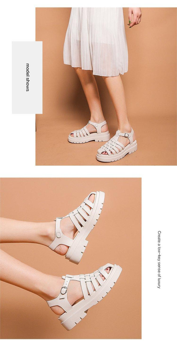 Platform Women's Sandals Summer Fashion Women Beach Classic Sandal Comfortable Beach  Pool Platforms Sandals With Buckle Open Toe Ankle Strap Thick-Soled Casual Women's Shoes