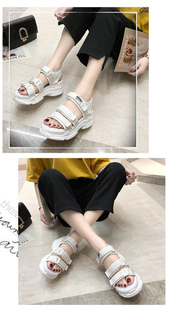 Platform Women's Sandals Summer Fashion Women Chunky Beach Sandal Comfortable Universal Comfortable Quick-Drying Casual Sport Summer Casual Non-Slip Beach Platform Shoes Sandals