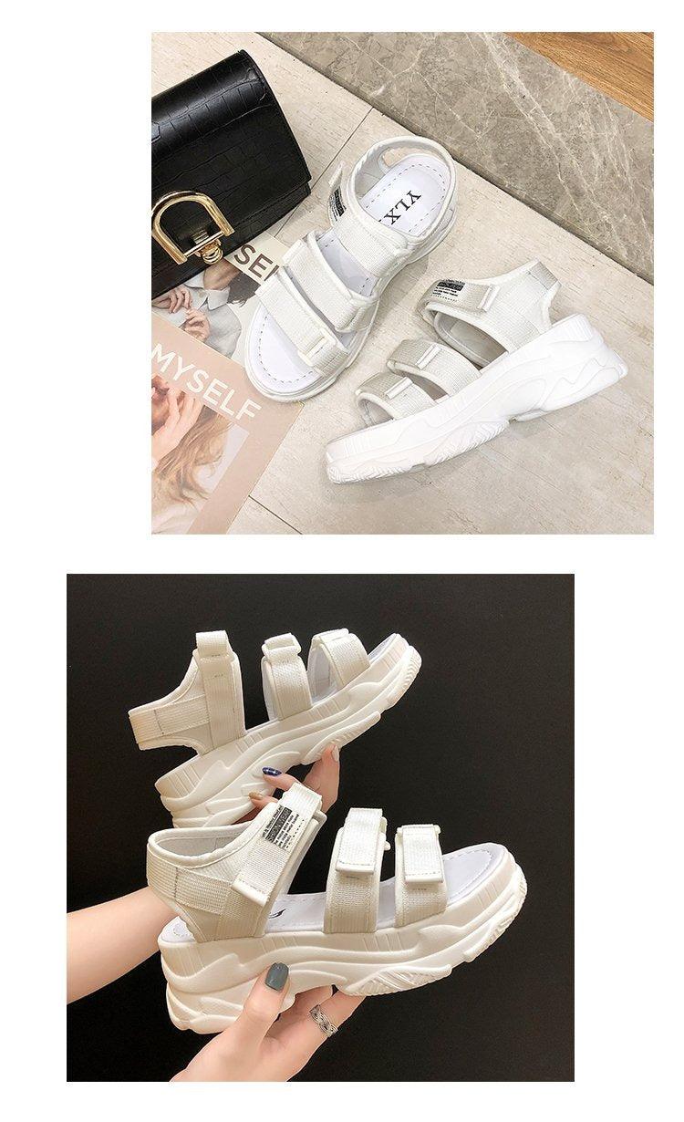 Platform Women's Sandals Summer Fashion Women Chunky Beach Sandal Comfortable Universal Comfortable Quick-Drying Casual Sport Summer Casual Non-Slip Beach Platform Shoes Sandals