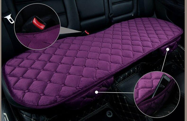 Plush Car Seat Covers Front Rear Full Set Choose Car Seat Cushion Car Memory Foam Heightening Seat Cushion Plush Seat Pad Protector Car Accessories  Lower Back Pain Relief Cushion Anti-Slip
