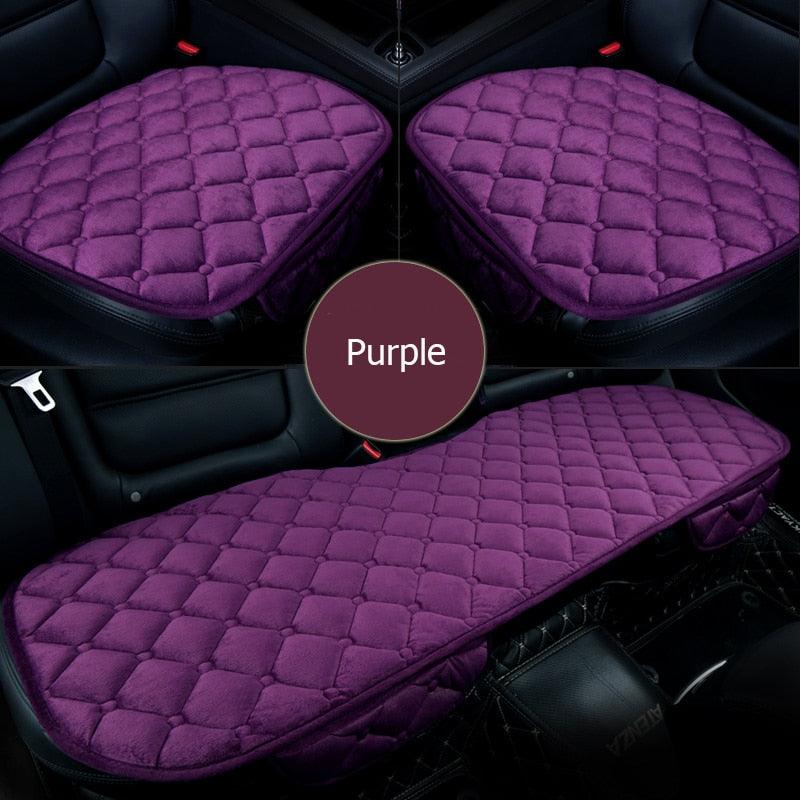 Plush Car Seat Covers Front Rear Full Set Choose Car Seat Cushion Car Memory Foam Heightening Seat Cushion Plush Seat Pad Protector Car Accessories  Lower Back Pain Relief Cushion Anti-Slip