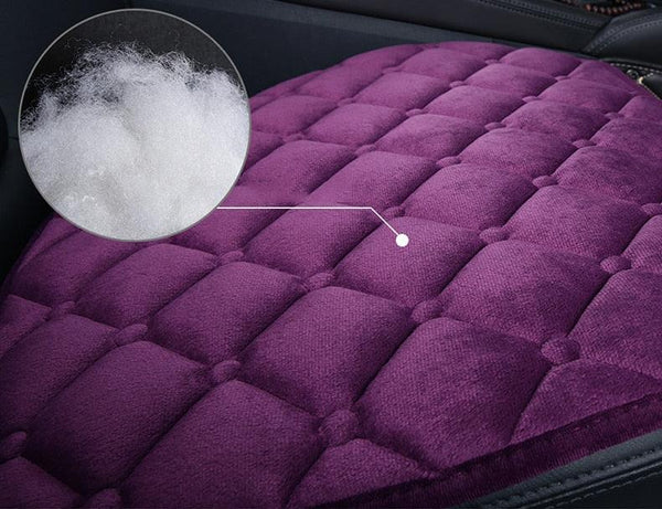 Plush Car Seat Covers Front Rear Full Set Choose Car Seat Cushion Car Memory Foam Heightening Seat Cushion Plush Seat Pad Protector Car Accessories  Lower Back Pain Relief Cushion Anti-Slip