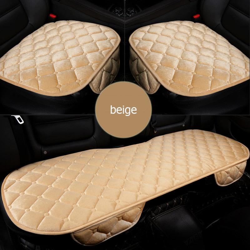 Plush Car Seat Covers Front Rear Full Set Choose Car Seat Cushion Car Memory Foam Heightening Seat Cushion Plush Seat Pad Protector Car Accessories  Lower Back Pain Relief Cushion Anti-Slip