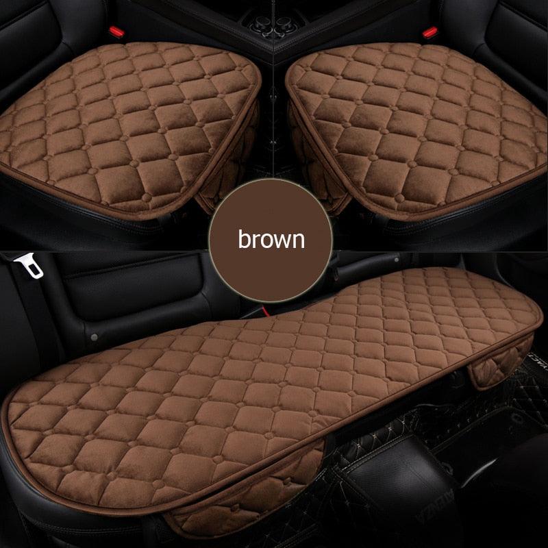 Plush Car Seat Covers Front Rear Full Set Choose Car Seat Cushion Car Memory Foam Heightening Seat Cushion Plush Seat Pad Protector Car Accessories  Lower Back Pain Relief Cushion Anti-Slip