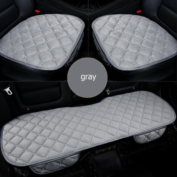 Plush Car Seat Covers Front Rear Full Set Choose Car Seat Cushion Car Memory Foam Heightening Seat Cushion Plush Seat Pad Protector Car Accessories  Lower Back Pain Relief Cushion Anti-Slip