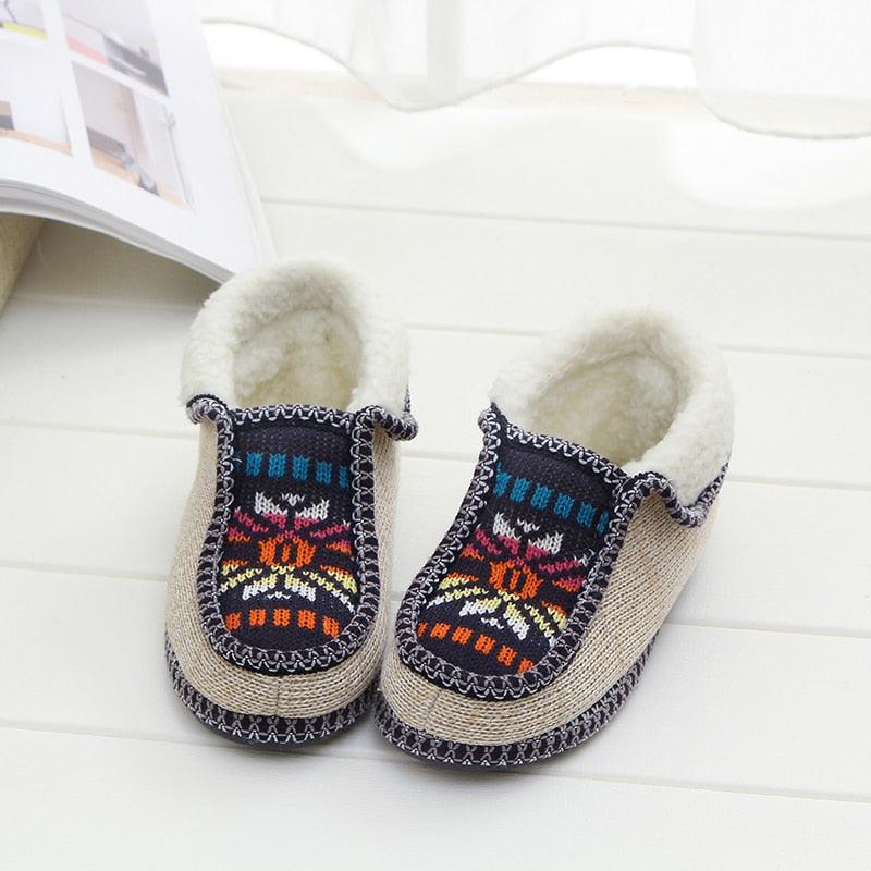 Plush Slippers Winter Warm Sun Flower Knitted Home Slippers Soft Bottom Cotton Women Slippers Women's Comfy House Slippers With Fur Lining Memory Foam Slip On House Shoes