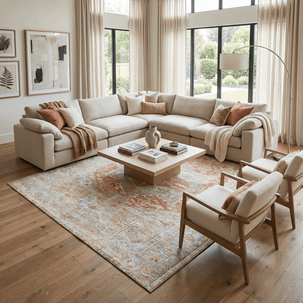 Rust Maayon Washable Rug