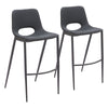 Desi Armless Barstool (Set of 2) Black
