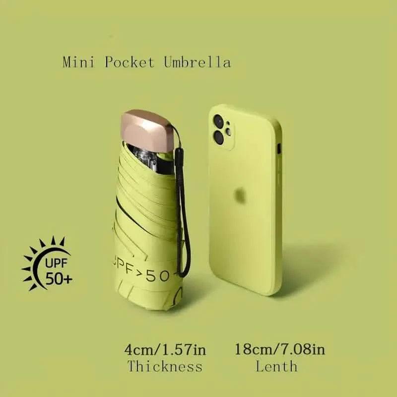 Pocket Windproof UV50 Anti-sunburn Rain Umbrella