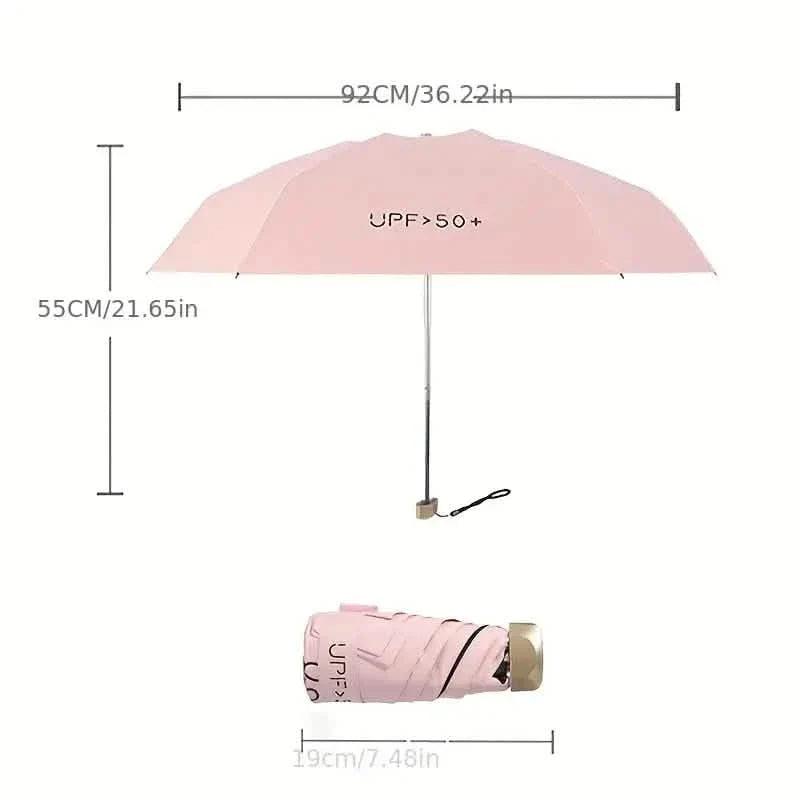 Pocket Windproof UV50 Anti-sunburn Rain Umbrella