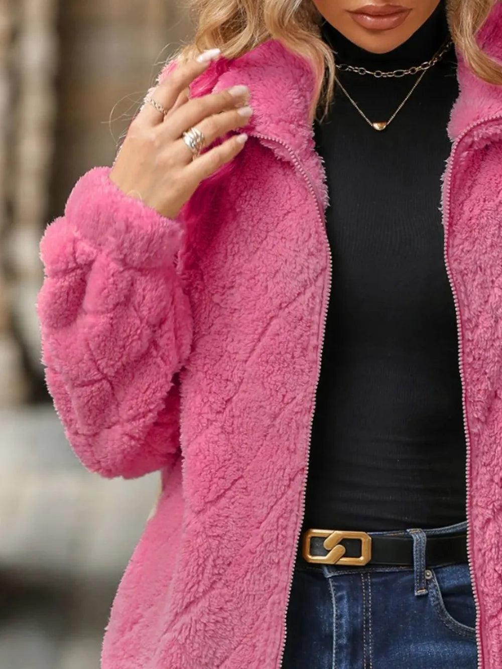 Pocketed Zip Up Jacket