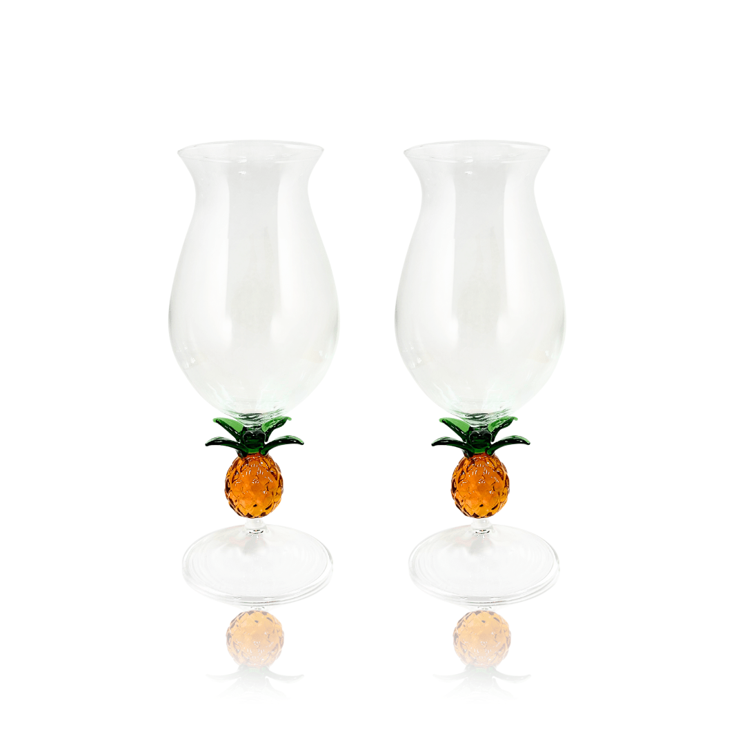 3D Pineapple Poco Grande Glasses Jersey Art Glass