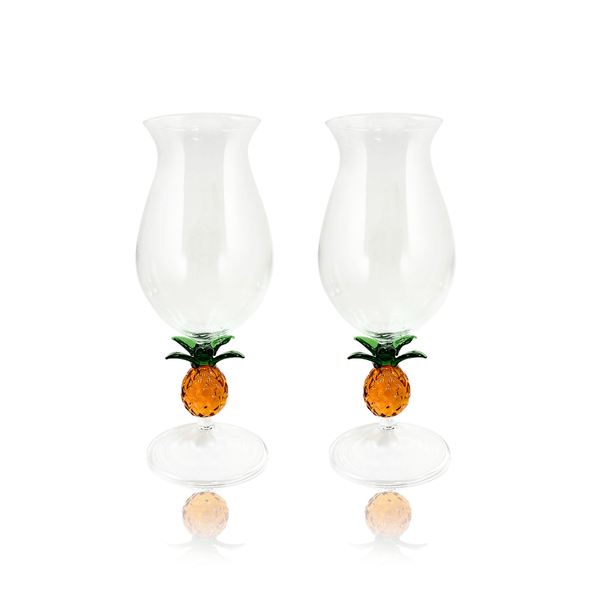 3D Pineapple Poco Grande Glasses Jersey Art Glass