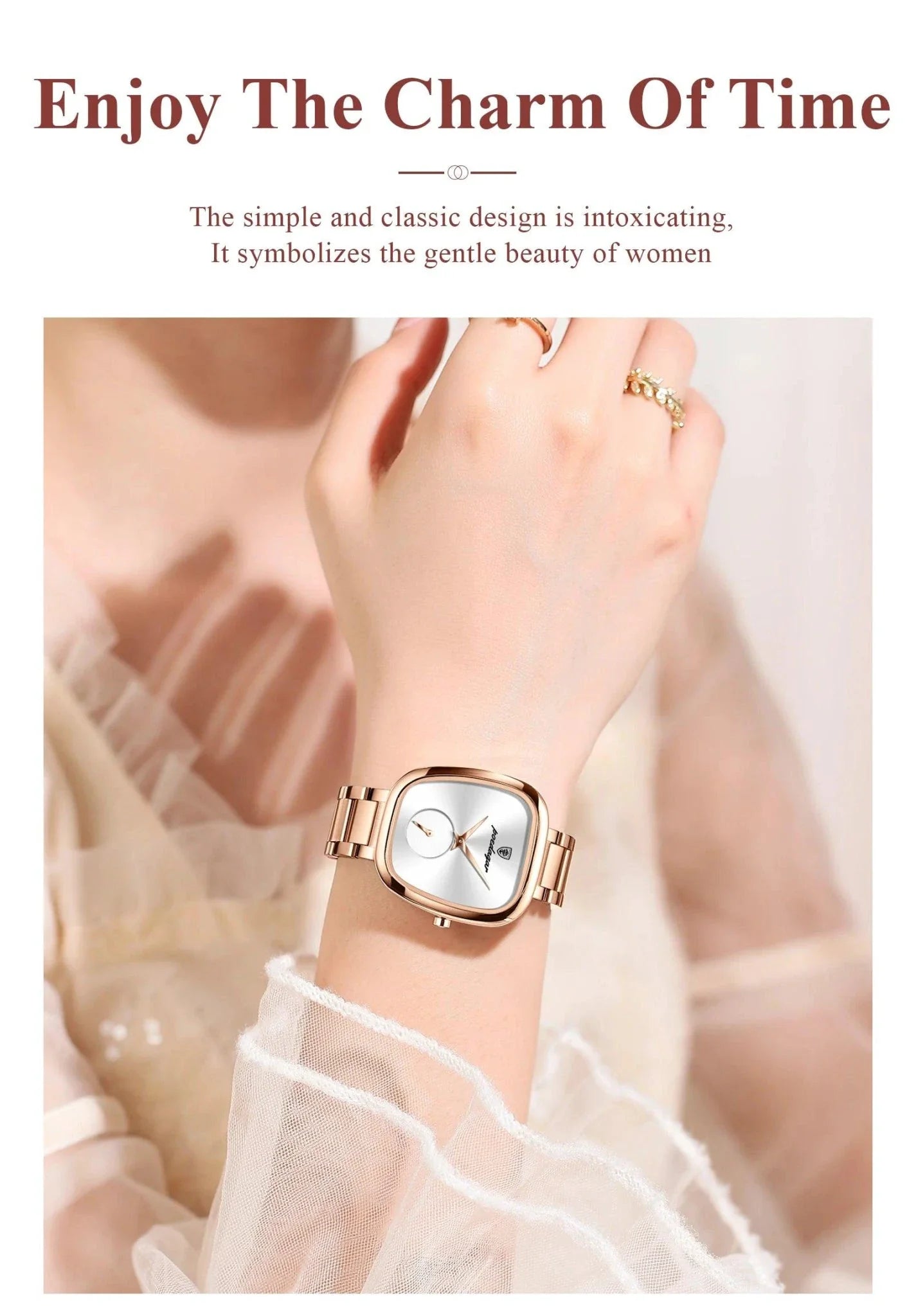 POEDAGAR Elegant Women's Quartz Watch - Waterproof Stainless Steel Timepiece for Confident Ladies