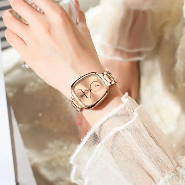 POEDAGAR Elegant Women's Quartz Watch - Waterproof Stainless Steel Timepiece for Confident Ladies