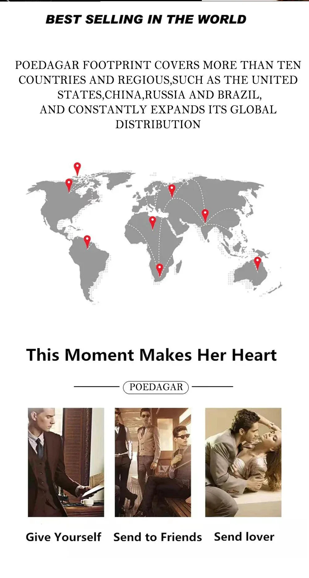 POEDAGAR Luxury Chronograph Men's Watch - Waterproof, Luminous, Stainless Steel, Sporty Design