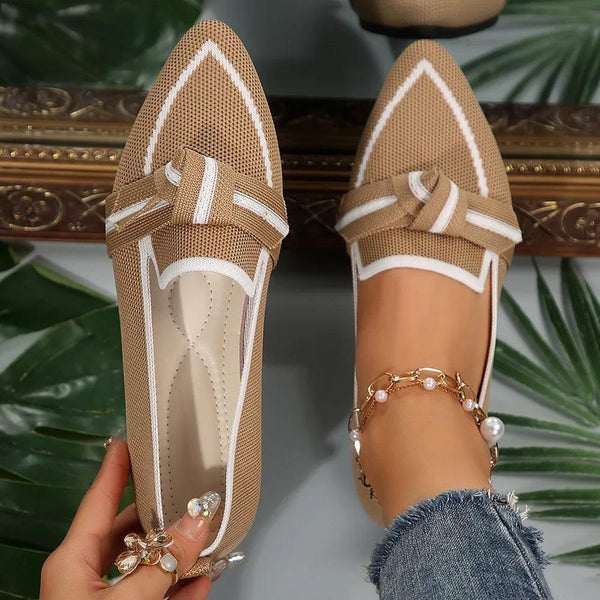 Point Toe Mesh Flat Slip-Ons