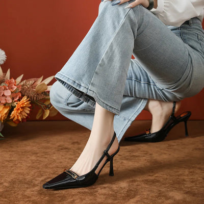 Point Toe Slingback Pumps