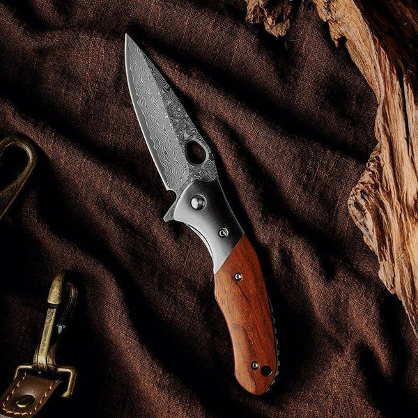 Polar Pocket Knife with Exotic Sandal Wood Handle - Gifts for You 'n Me