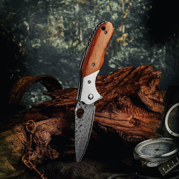 Polar Pocket Knife with Exotic Sandal Wood Handle - Gifts for You 'n Me