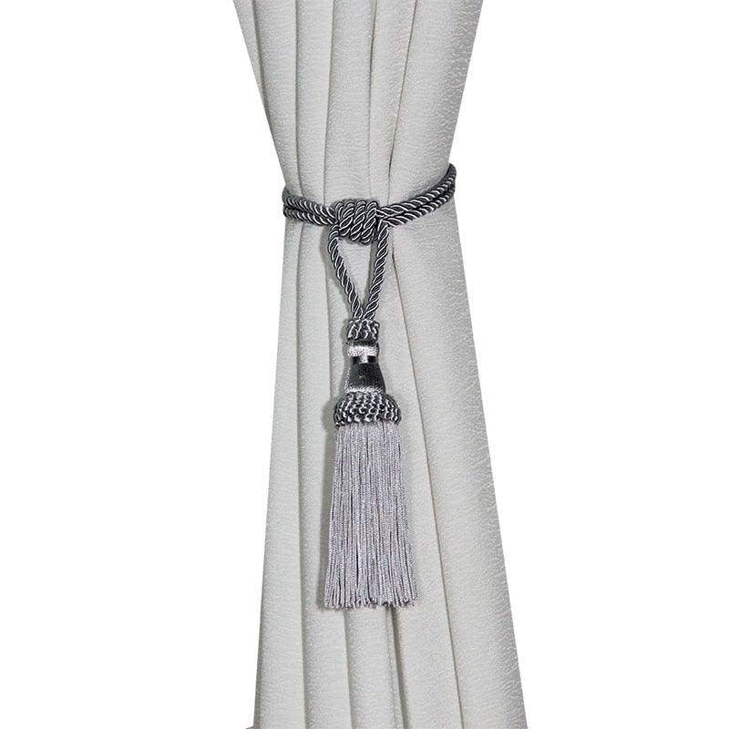 Polyester Tassel Curtain Tieback Handmade Hanging Tassels Fringe Curtains Holder Buckle Rope Decor Room Accessories European Style High-Grade Curtains Tieback Rope Tassel Holdbacks