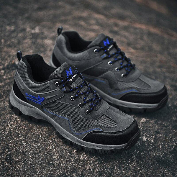 Popular Outdoor Casual Shoes Hiking Men High Quality Sneakers Mountain Climbing Work Footwear Hiking Shoes Low Cut Boots Leather Walking Shoes For Outdoor Training Casual Work