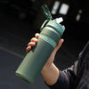Portable 6 Colors Tritan Material Water Bottle With Straw Outdoor Sport Fitness Drinking Bottles Durable Plastic Bottle