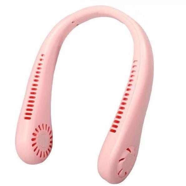 Portable Bladeless Neck Fan Adjustment Wearable Personal Cooling Fan for Traveling Upgrade 360° Neck Fan Air Outlet for Indoor Outdoor Travel Mini Hanging Fan without Blades USB Rechargeable Outdoor Fan