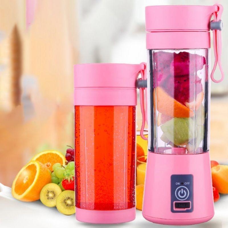 Portable Blender Mini Mixer Electric Juicer Machine Fresh Fruit Juice Blender Smoothie Maker Blender Cup Bottle A Travel Kitchen Portable USB Electric Fruit Juicer Squeezer Bottle Kitchen Tool for Orange Lemon