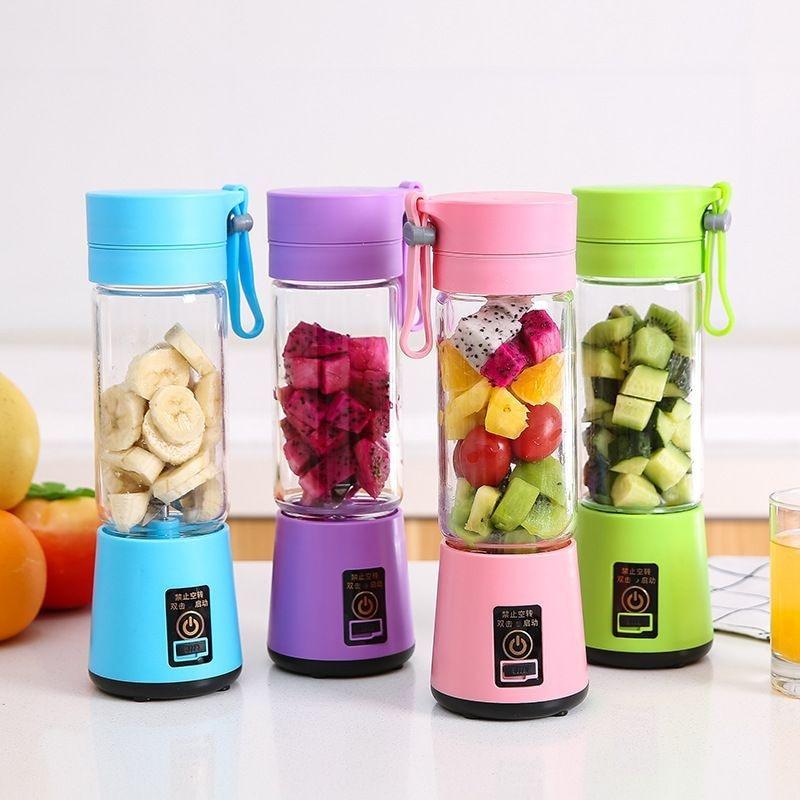 Portable Blender Mini Mixer Electric Juicer Machine Fresh Fruit Juice Blender Smoothie Maker Blender Cup Bottle A Travel Kitchen Portable USB Electric Fruit Juicer Squeezer Bottle Kitchen Tool for Orange Lemon