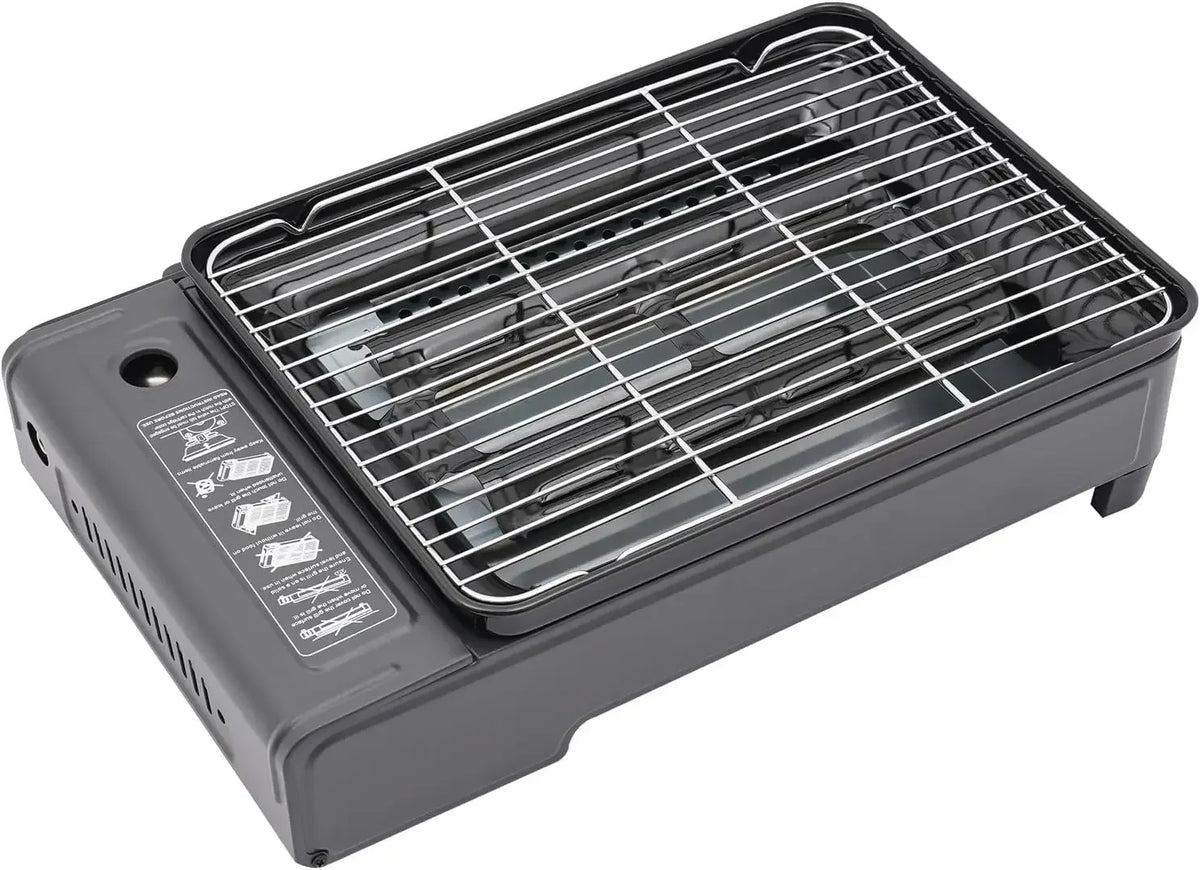 Portable Butane Grill Stove with Grill Net Outdoor Camping Traveling Trekking BBQ