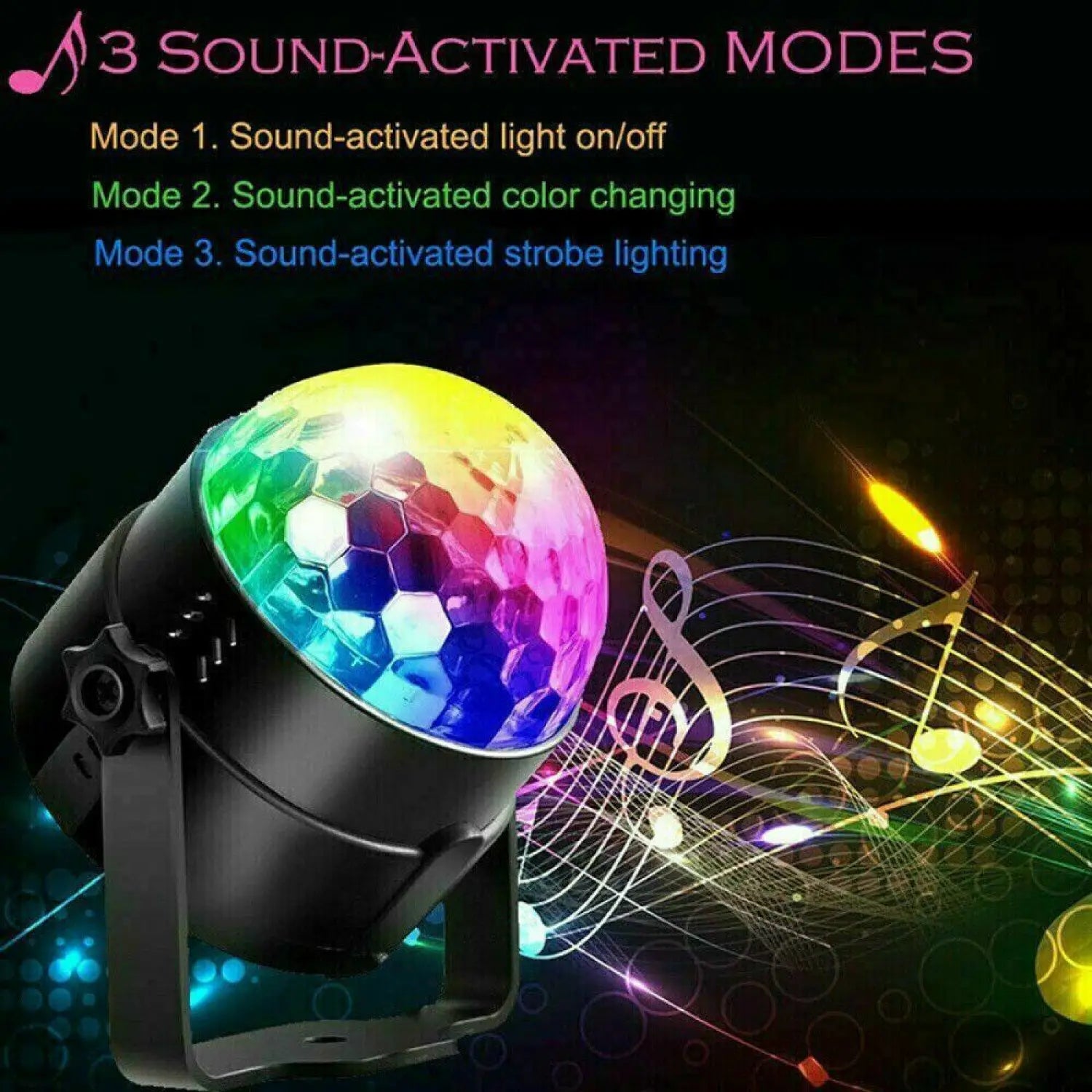 Portable Disco Party Light with LED & Sound Feature for Dance, DJ and Events